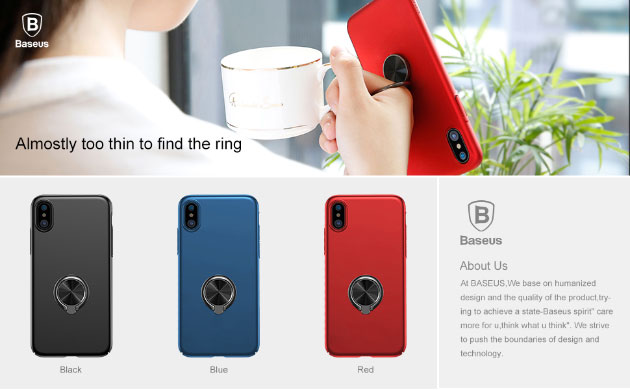 เคส iPhone X เคสแหวน iRing มีแหวนด้านหลัง